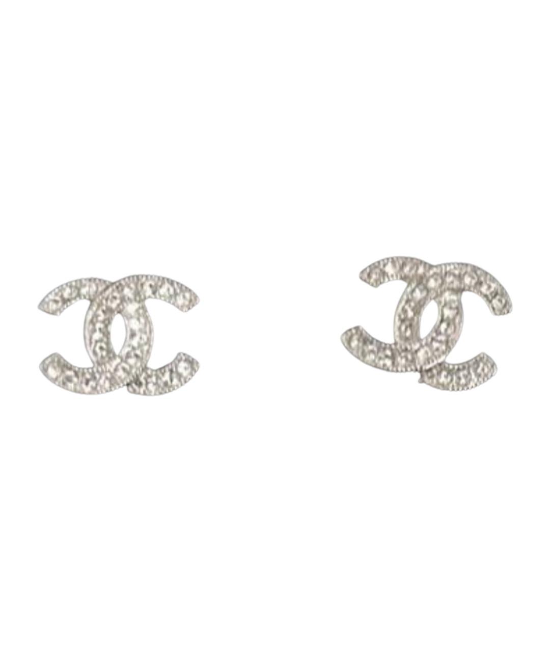 CHANEL Серебряные серьги из белого золота, фото 1