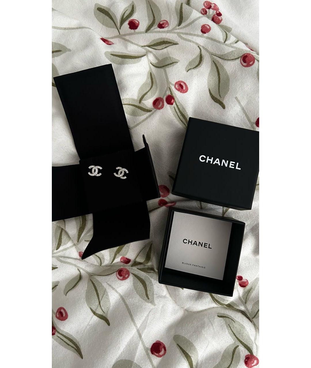CHANEL Серебряные серьги из белого золота, фото 5