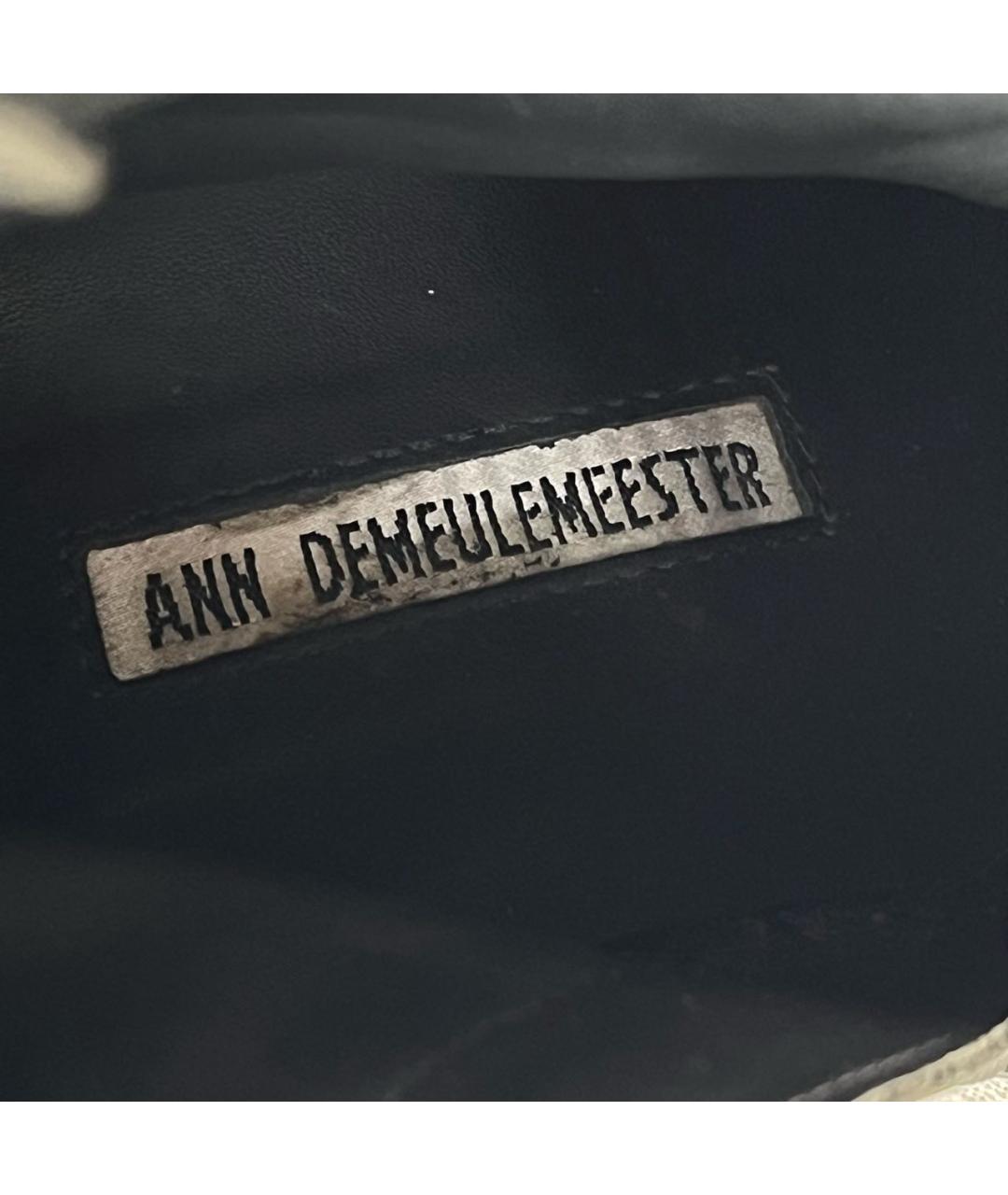 ANN DEMEULEMEESTER Черные кожаные ботинки, фото 7