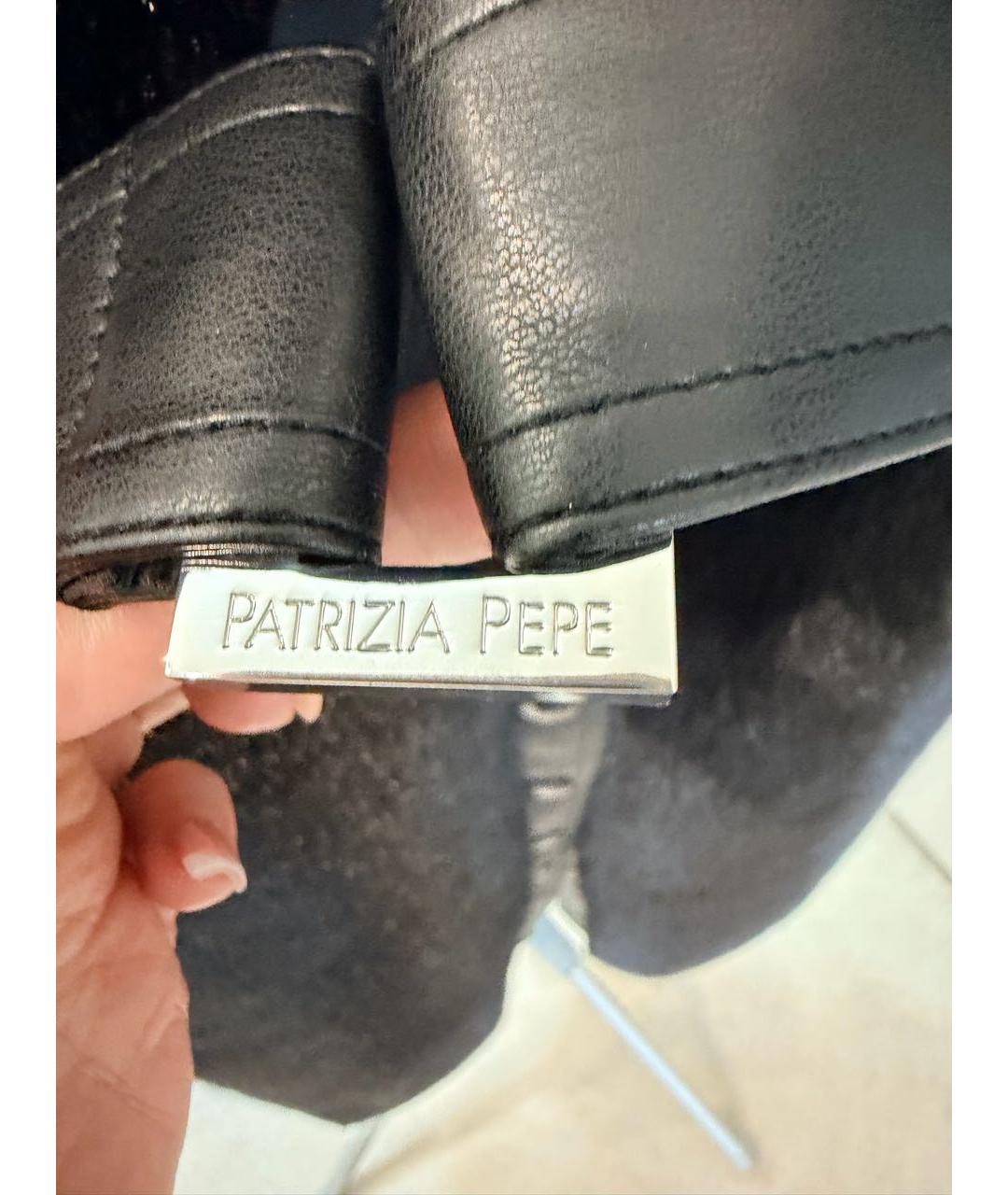 PATRIZIA PEPE Черная полиэстеровая шуба, фото 8
