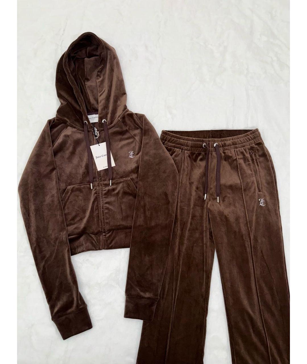 JUICY COUTURE Коричневый велюровый спортивные костюмы, фото 2
