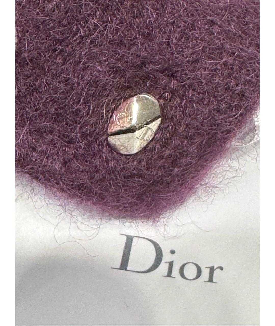 CHRISTIAN DIOR Бордовая кашемировая шапка, фото 6