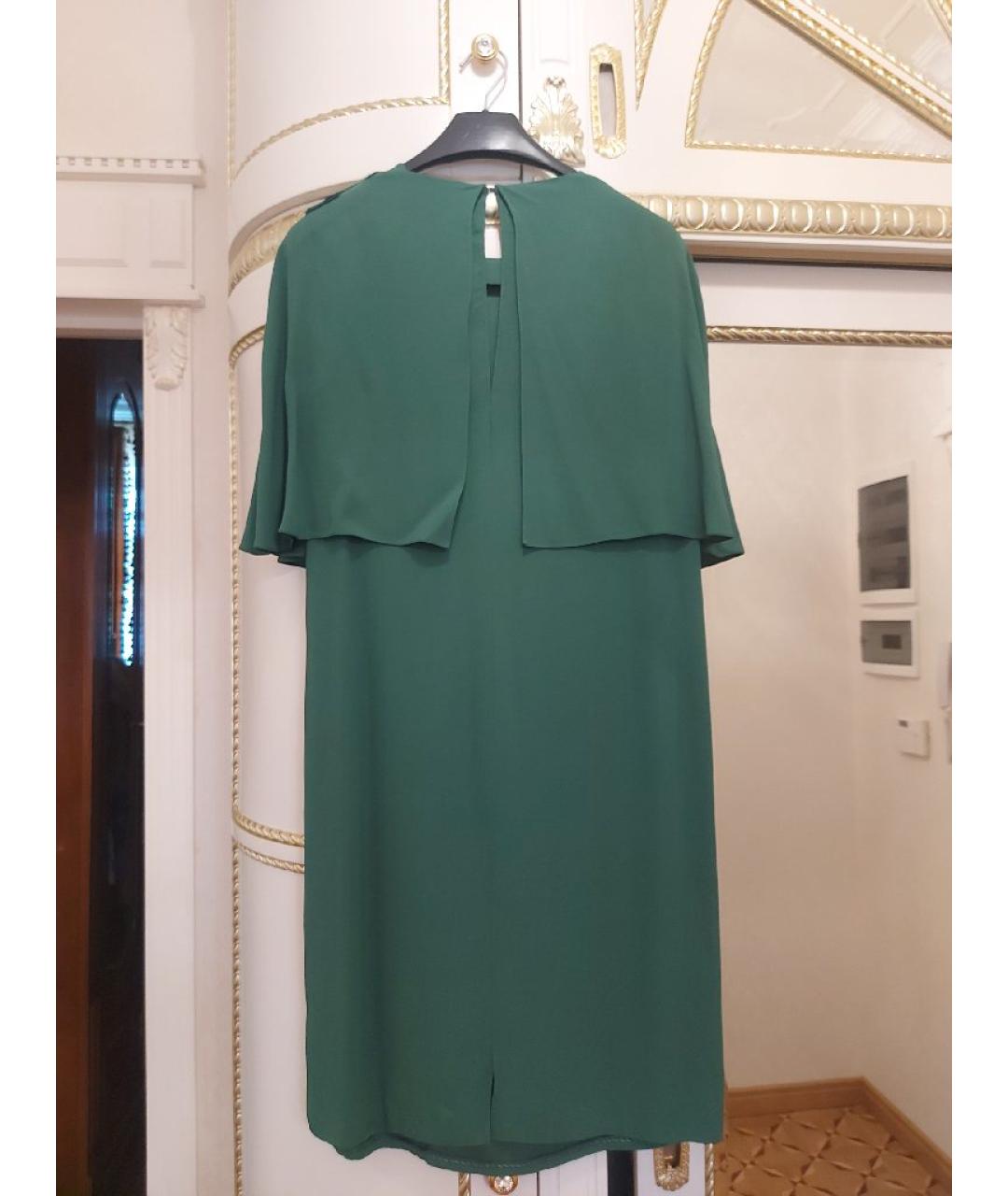 LANVIN Зеленое шелковое коктейльное платье, фото 2