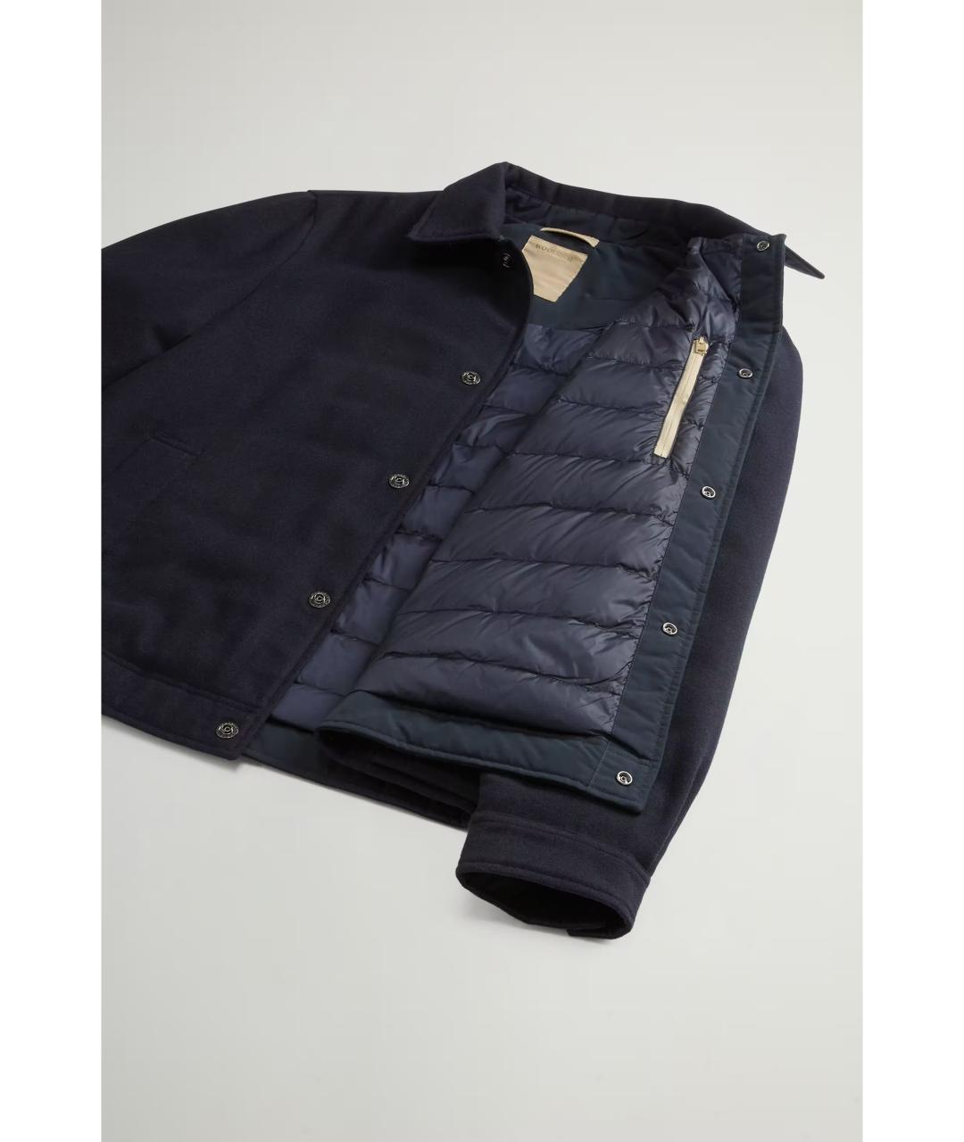 WOOLRICH Синяя шерстяная куртка, фото 2