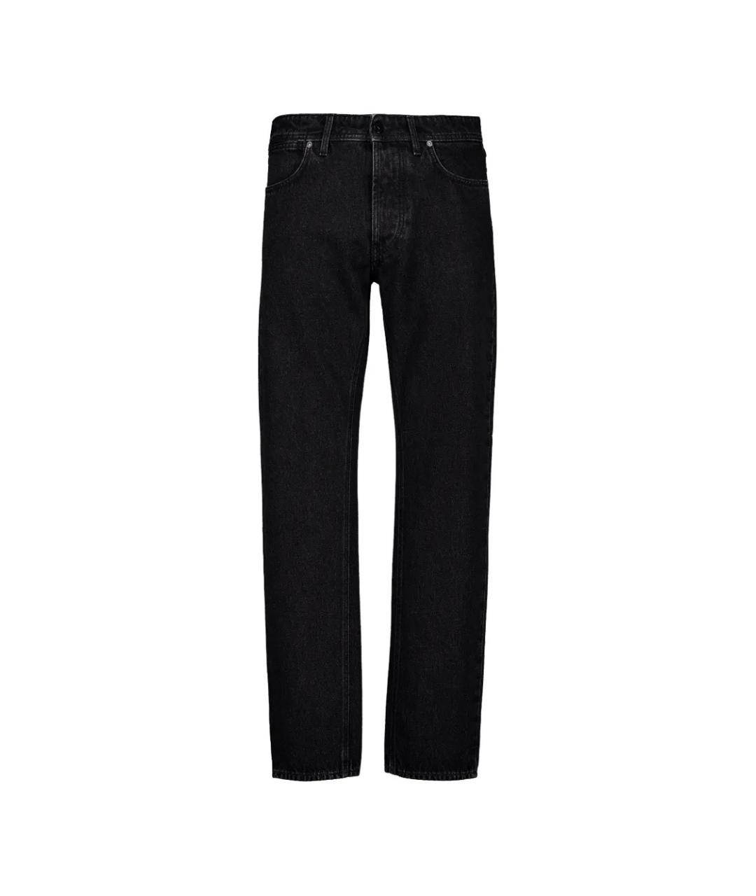STONE ISLAND Черные хлопковые прямые джинсы, фото 1