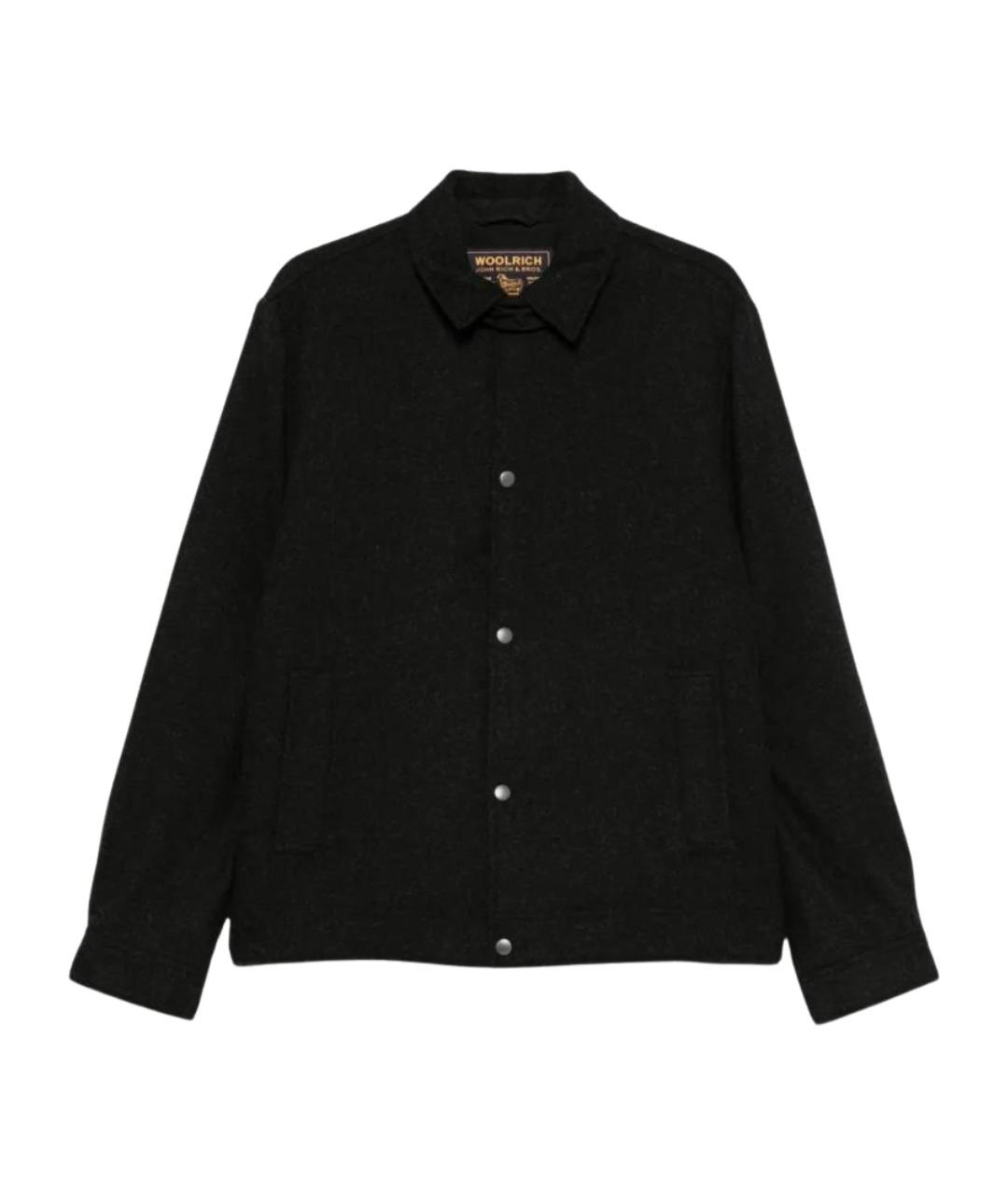 WOOLRICH Черная шерстяная куртка, фото 1