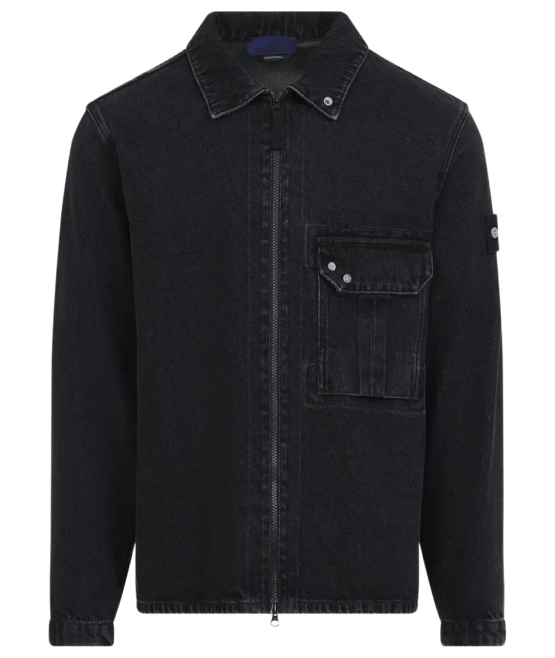STONE ISLAND Черная хлопковая куртка, фото 1
