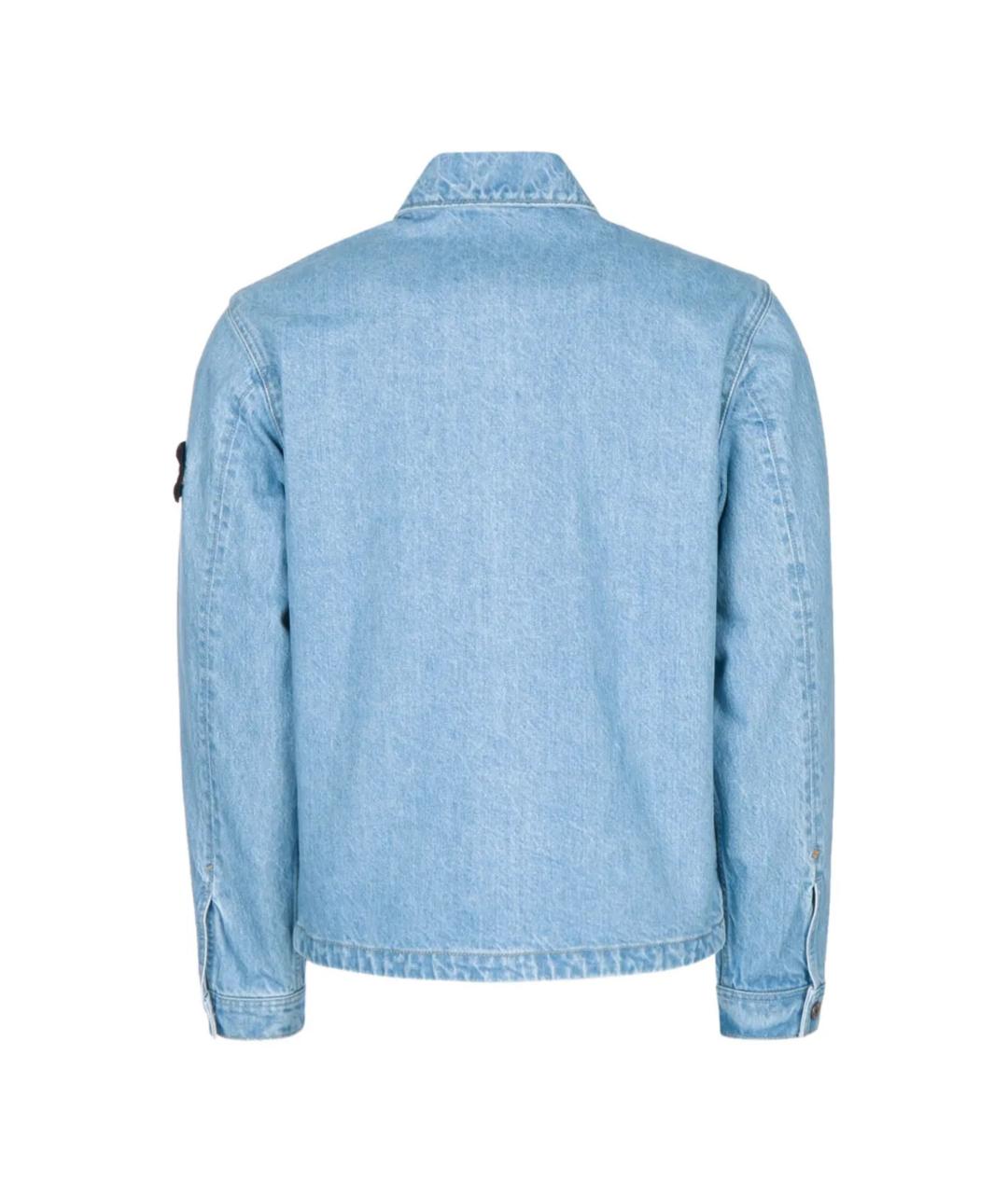STONE ISLAND Голубая хлопковая куртка, фото 2