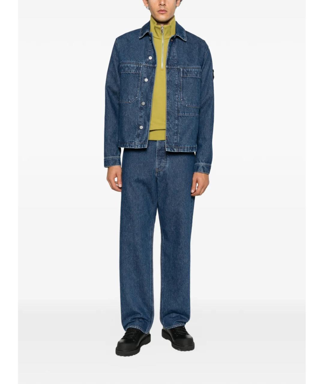 STONE ISLAND Синяя хлопковая куртка, фото 2