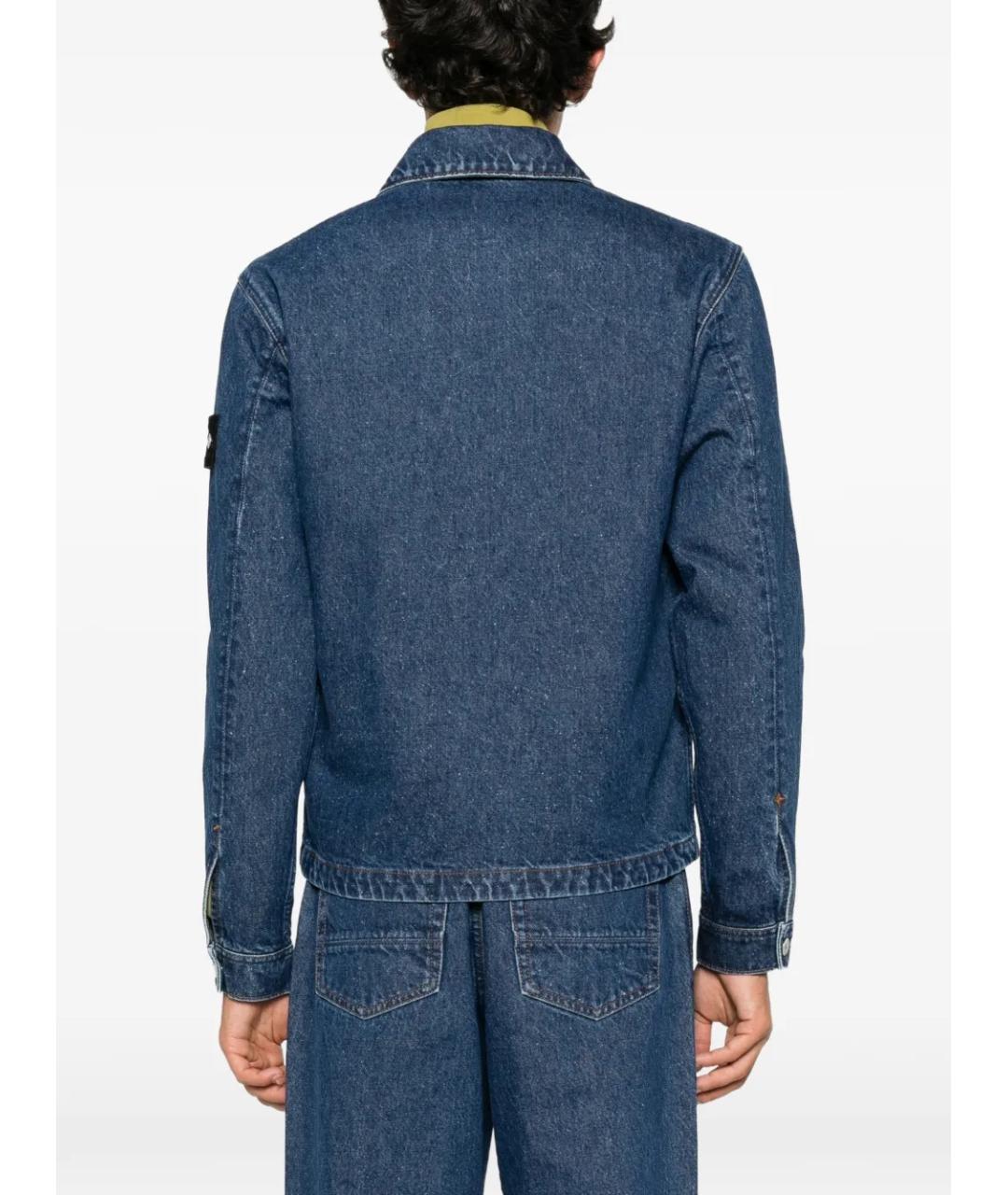 STONE ISLAND Синяя хлопковая куртка, фото 4