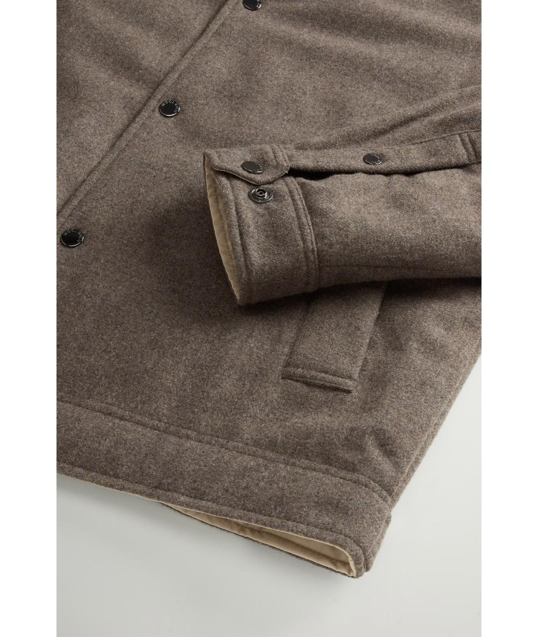 WOOLRICH Коричневая шерстяная куртка, фото 4