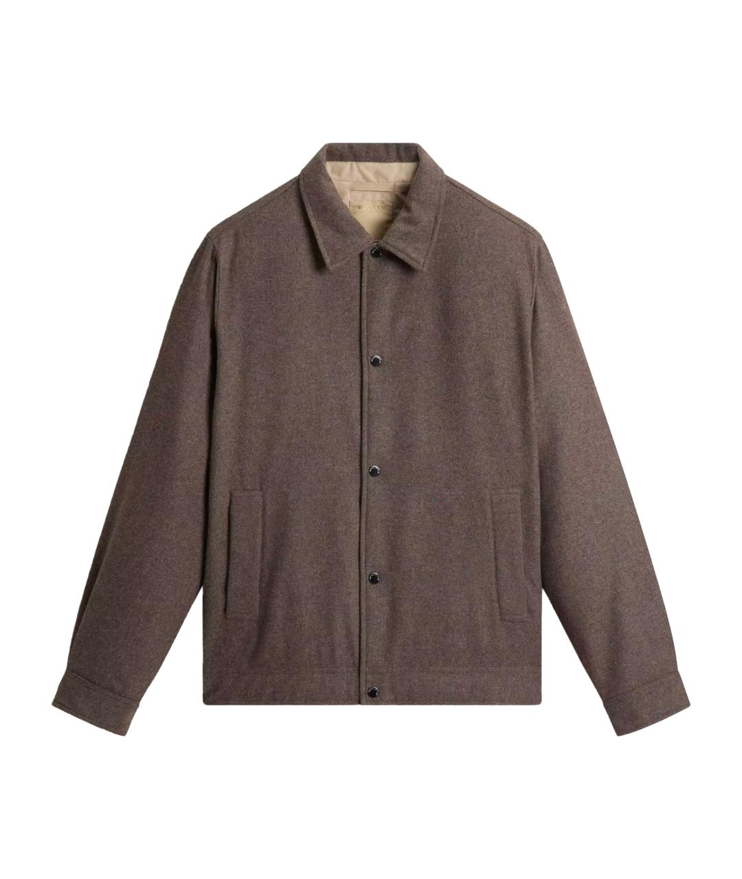 WOOLRICH Коричневая шерстяная куртка, фото 1