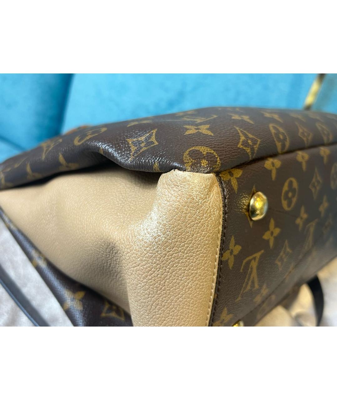 LOUIS VUITTON Коричневая сумка с короткими ручками из канвы, фото 5