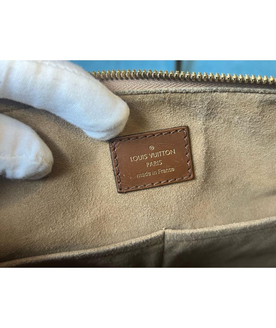 LOUIS VUITTON Коричневая сумка с короткими ручками из канвы, фото 8