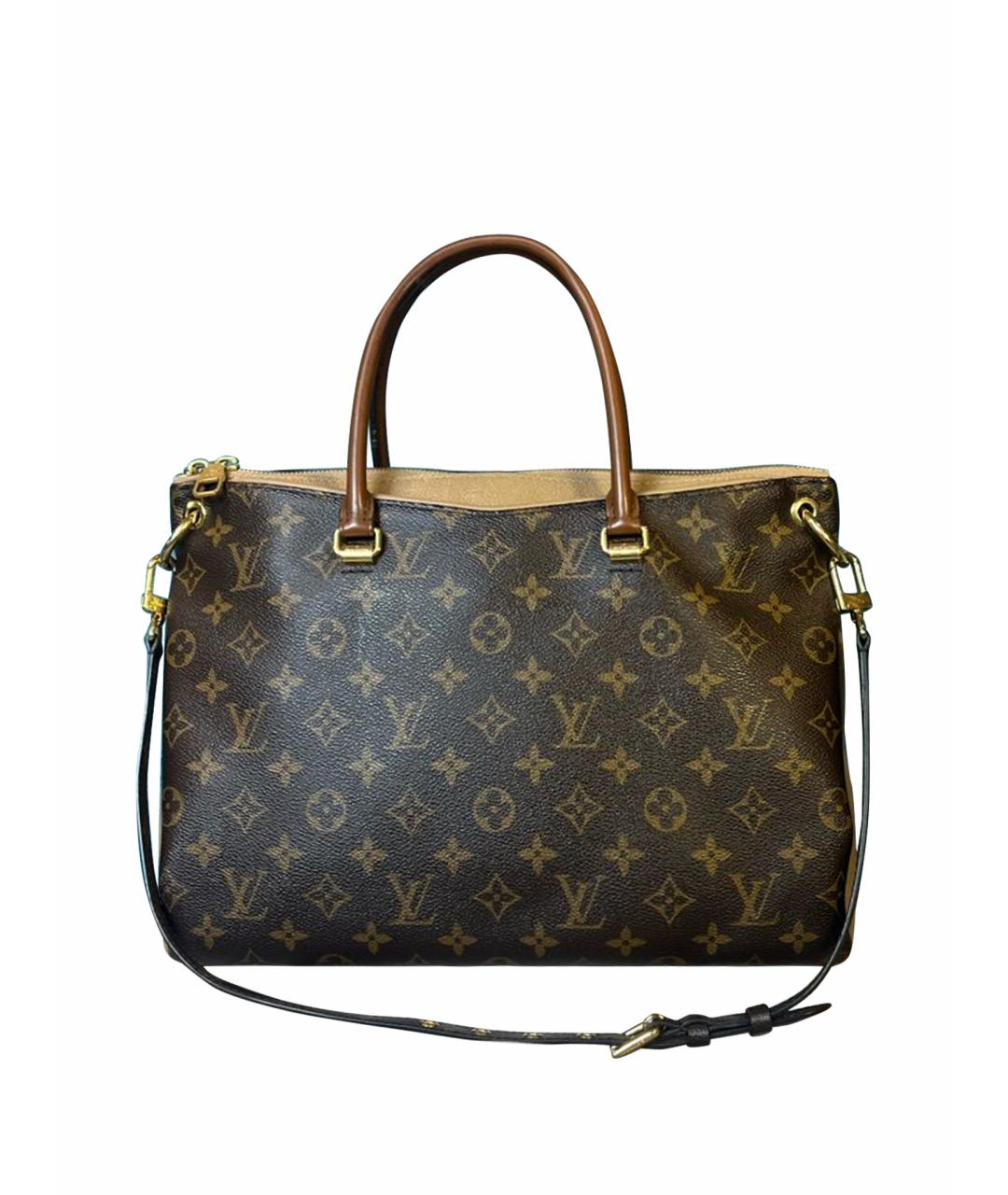 LOUIS VUITTON Коричневая сумка с короткими ручками из канвы, фото 1