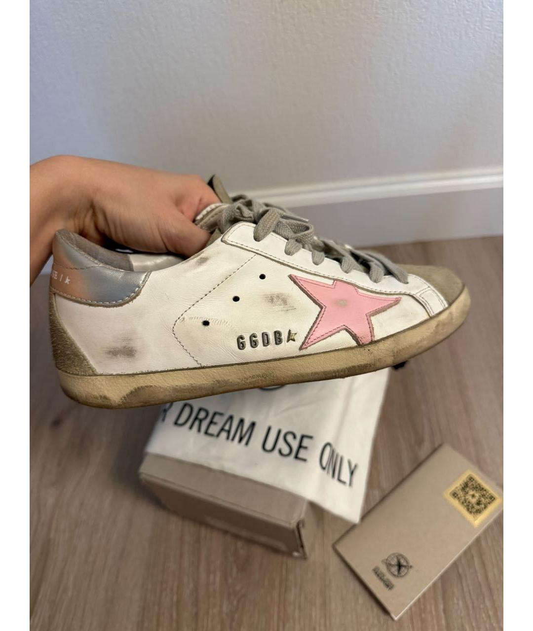 GOLDEN GOOSE Белые кожаные кеды, фото 6