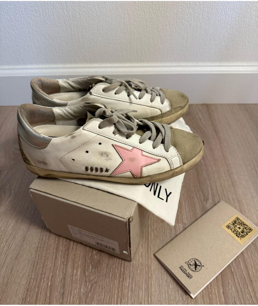 GOLDEN GOOSE Белые кожаные кеды, фото 9