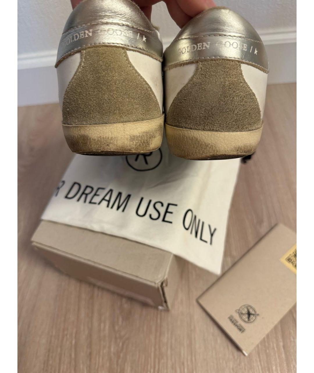 GOLDEN GOOSE Белые кожаные кеды, фото 4