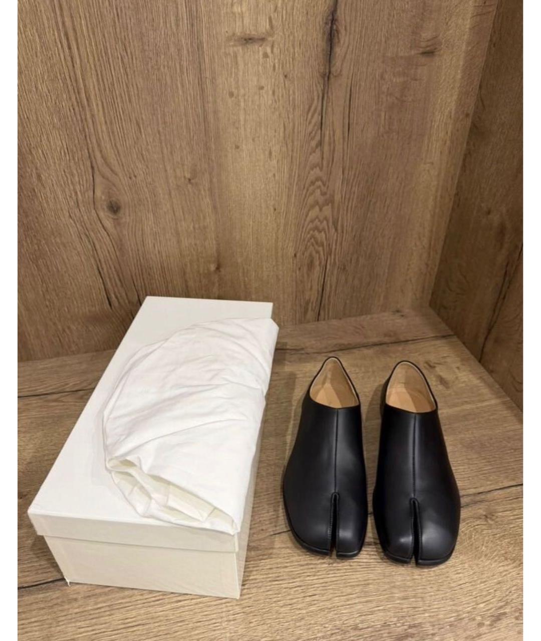 MAISON MARGIELA Черные кожаные лоферы, фото 6
