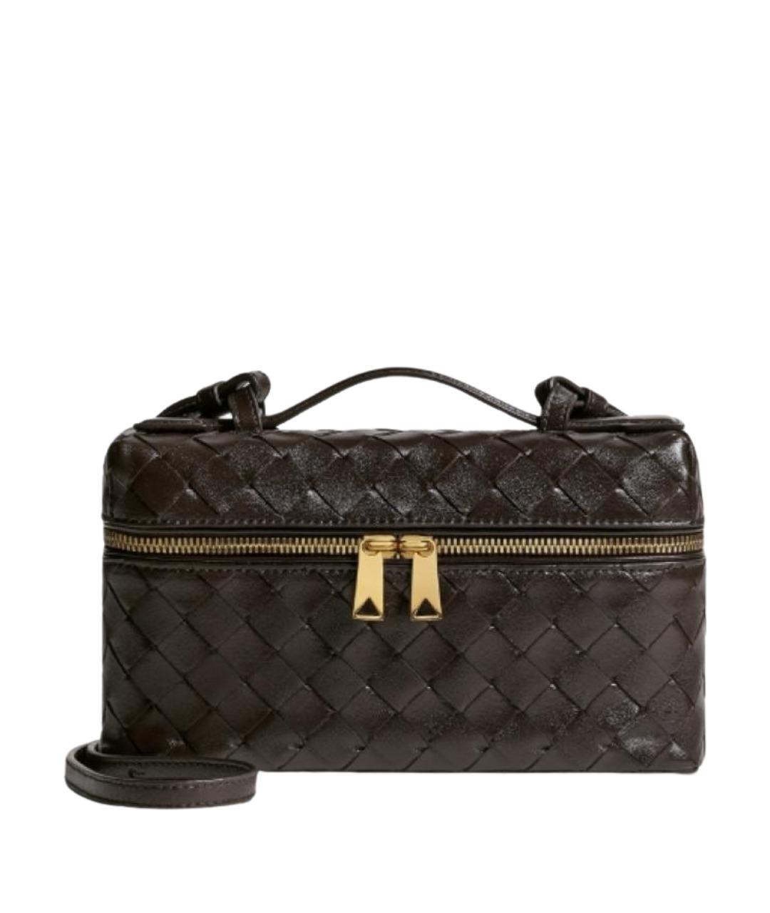 BOTTEGA VENETA Коричневая кожаная сумка через плечо, фото 1