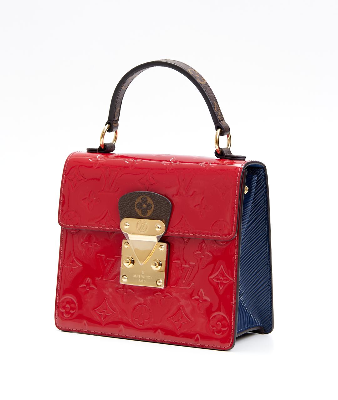 LOUIS VUITTON Красная сумка с короткими ручками из лакированной кожи, фото 2