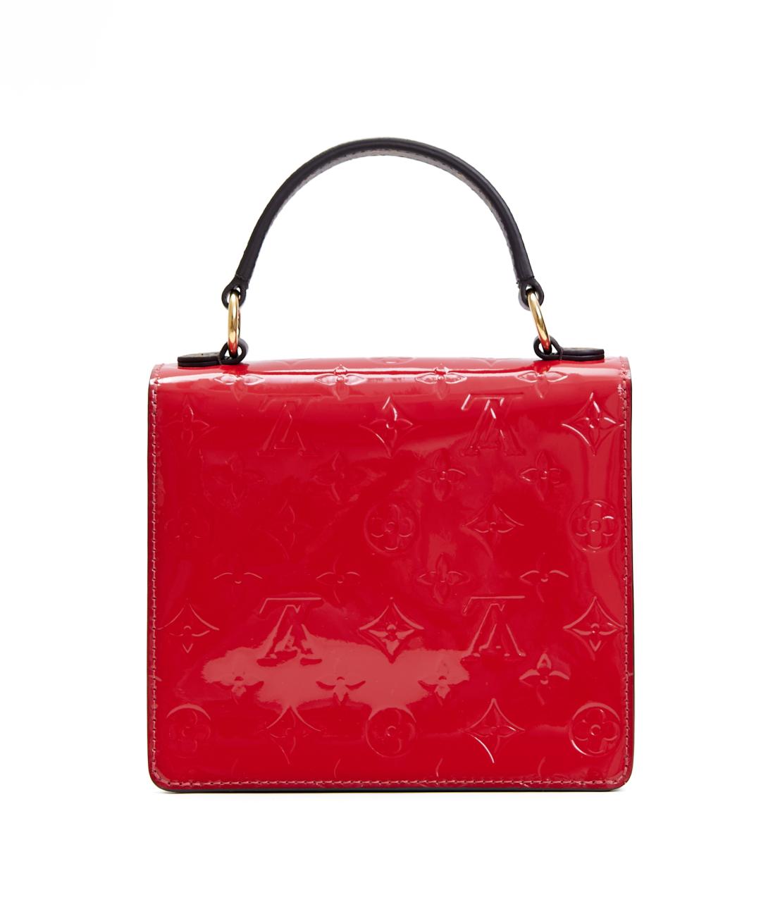 LOUIS VUITTON Красная сумка с короткими ручками из лакированной кожи, фото 3