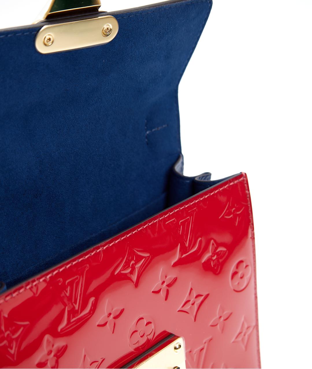 LOUIS VUITTON Красная сумка с короткими ручками из лакированной кожи, фото 7