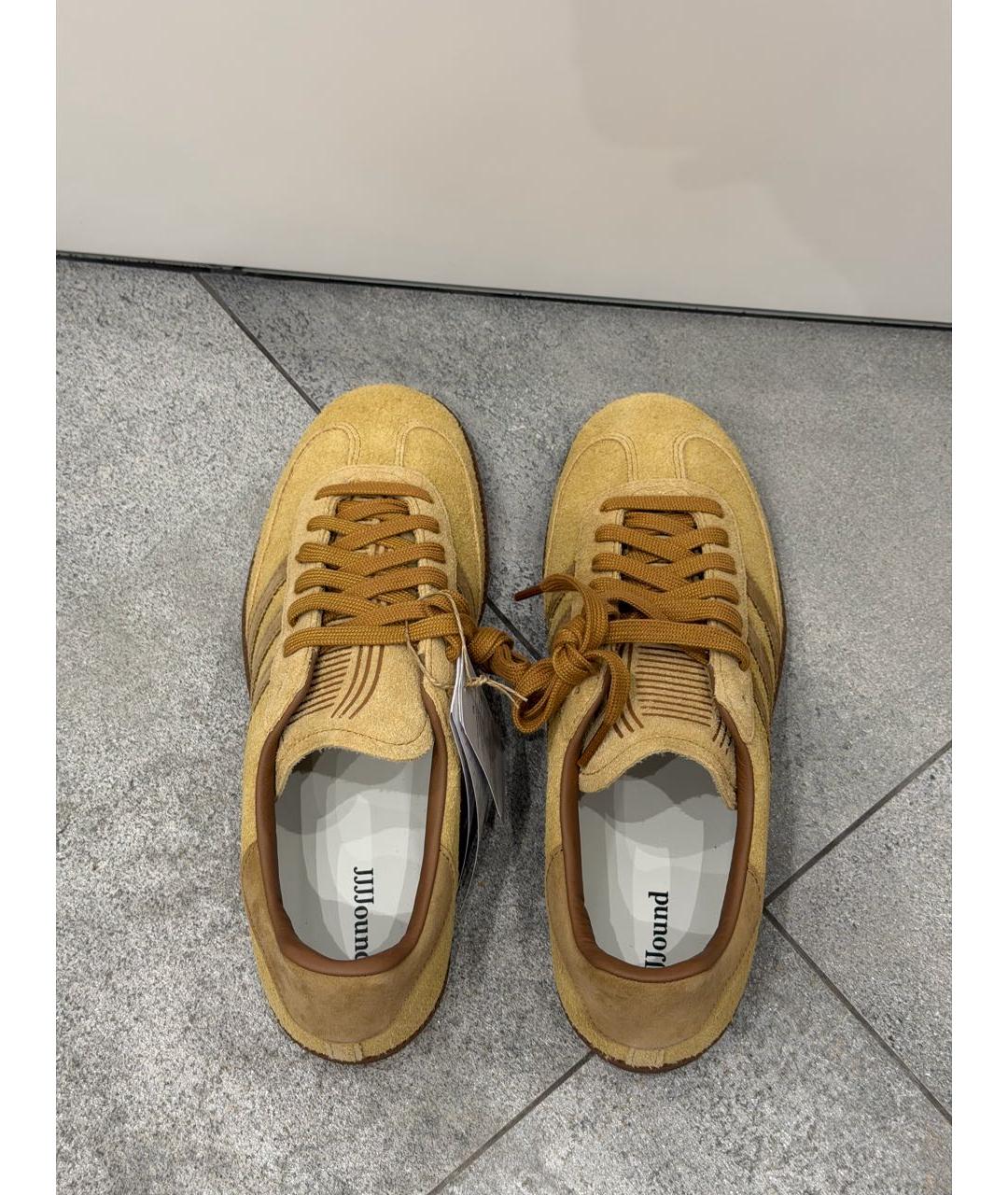 ADIDAS Бежевые замшевые низкие кроссовки / кеды, фото 3