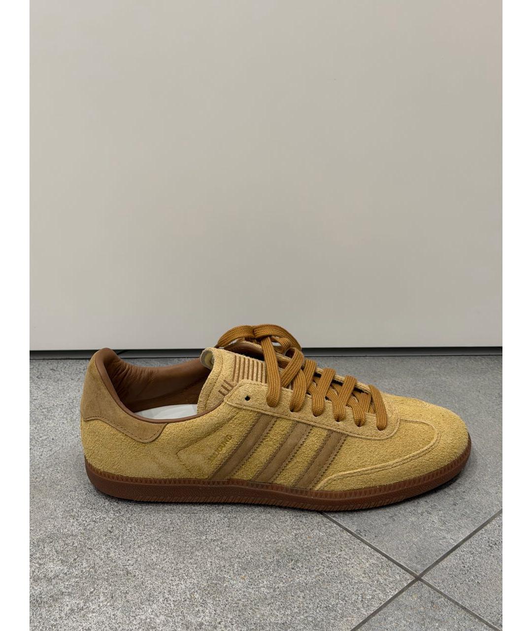 ADIDAS Бежевые замшевые низкие кроссовки / кеды, фото 5