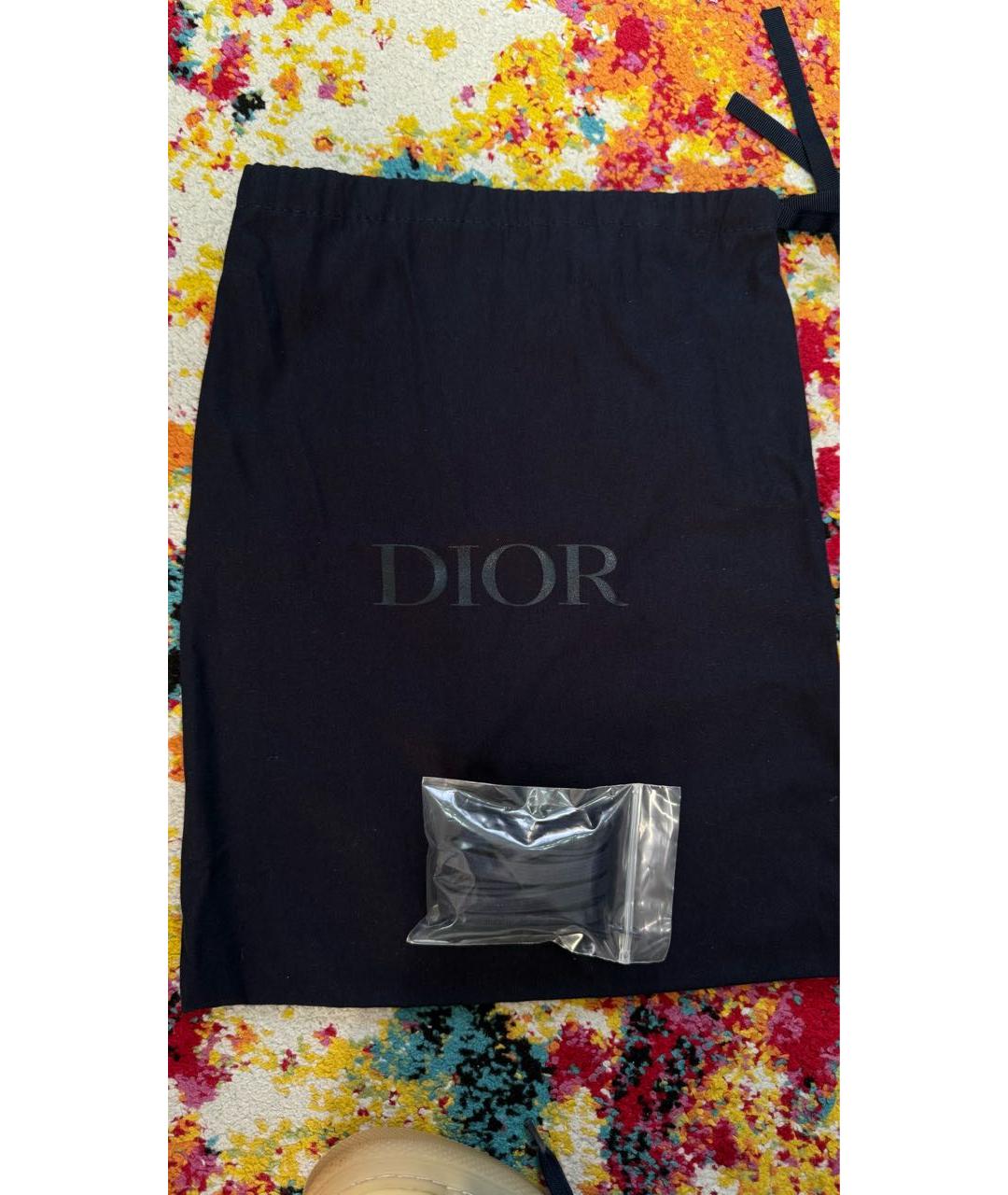CHRISTIAN DIOR Темно-синие текстильные высокие кроссовки / кеды, фото 8