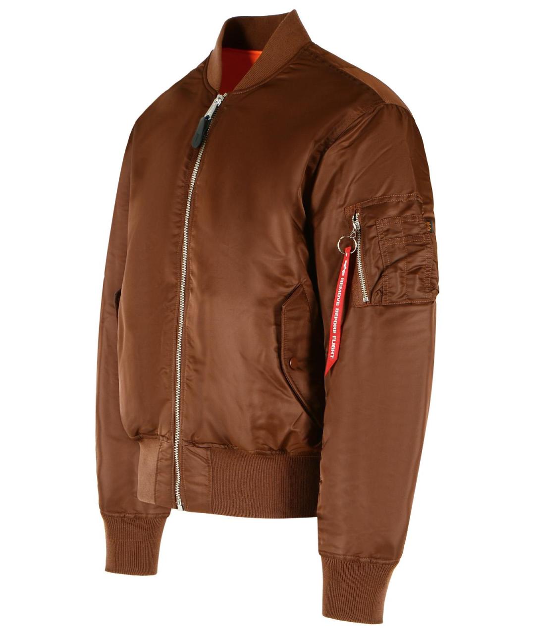 ALPHA INDUSTRIES Коричневая полиамидовая куртка, фото 2