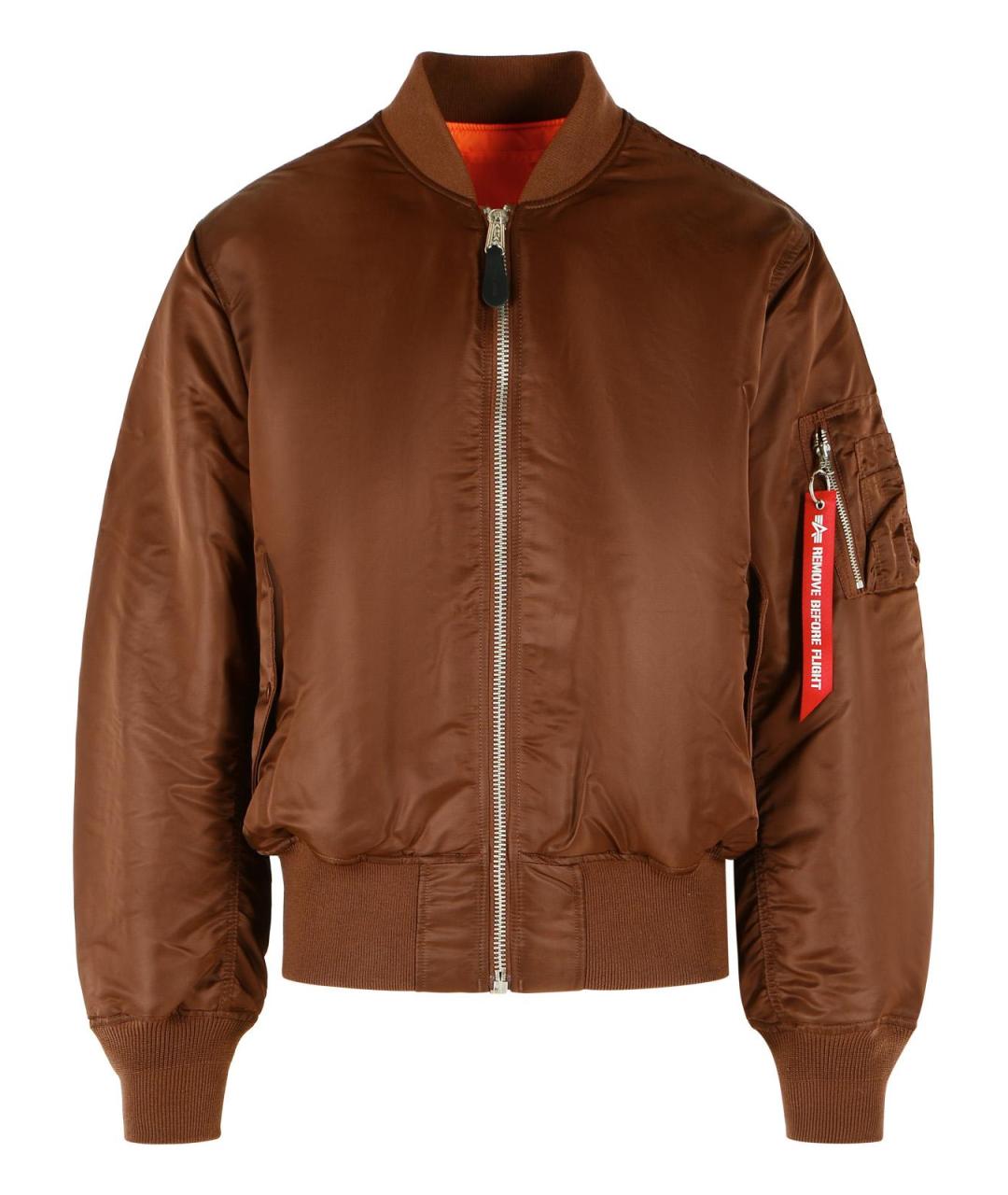 ALPHA INDUSTRIES Коричневая полиамидовая куртка, фото 1