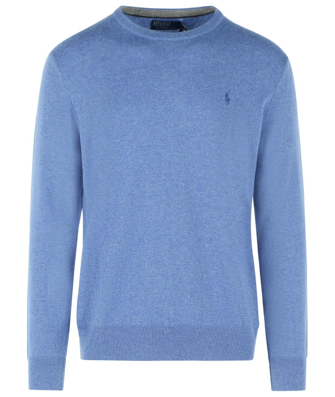 POLO RALPH LAUREN Голубой шерстяной джемпер / свитер, фото 1