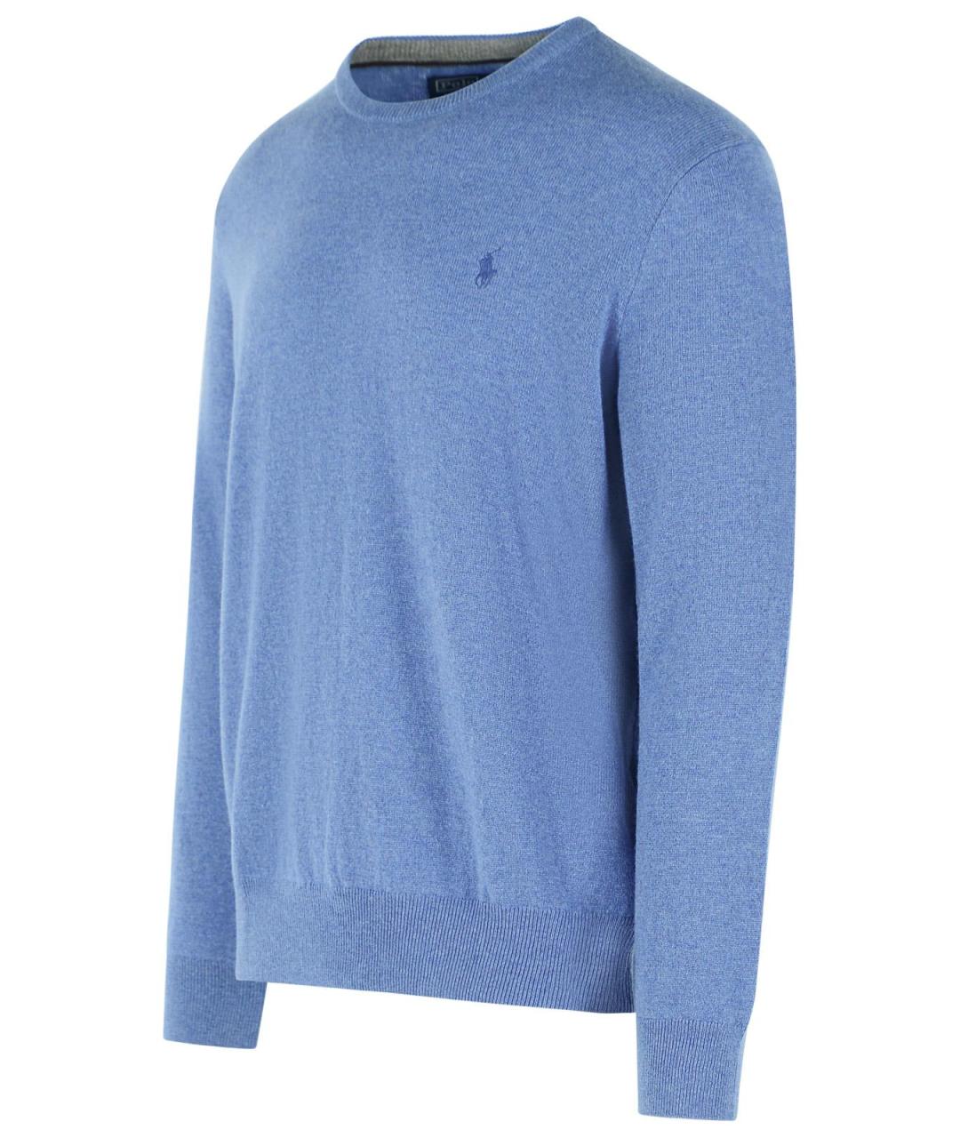 POLO RALPH LAUREN Голубой шерстяной джемпер / свитер, фото 2