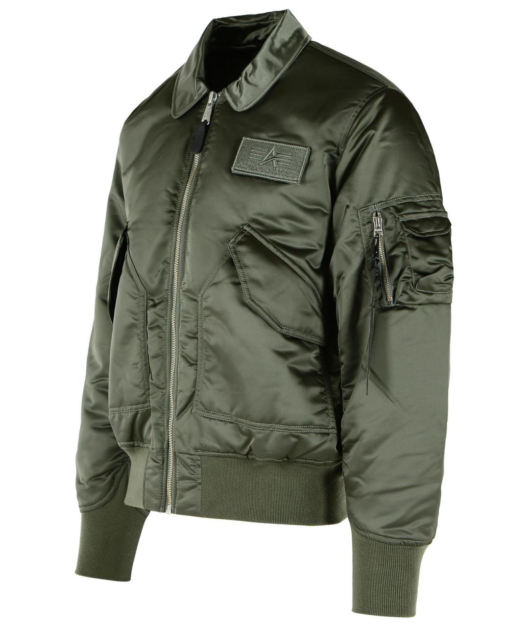 ALPHA INDUSTRIES Зеленая нейлоновая куртка, фото 2