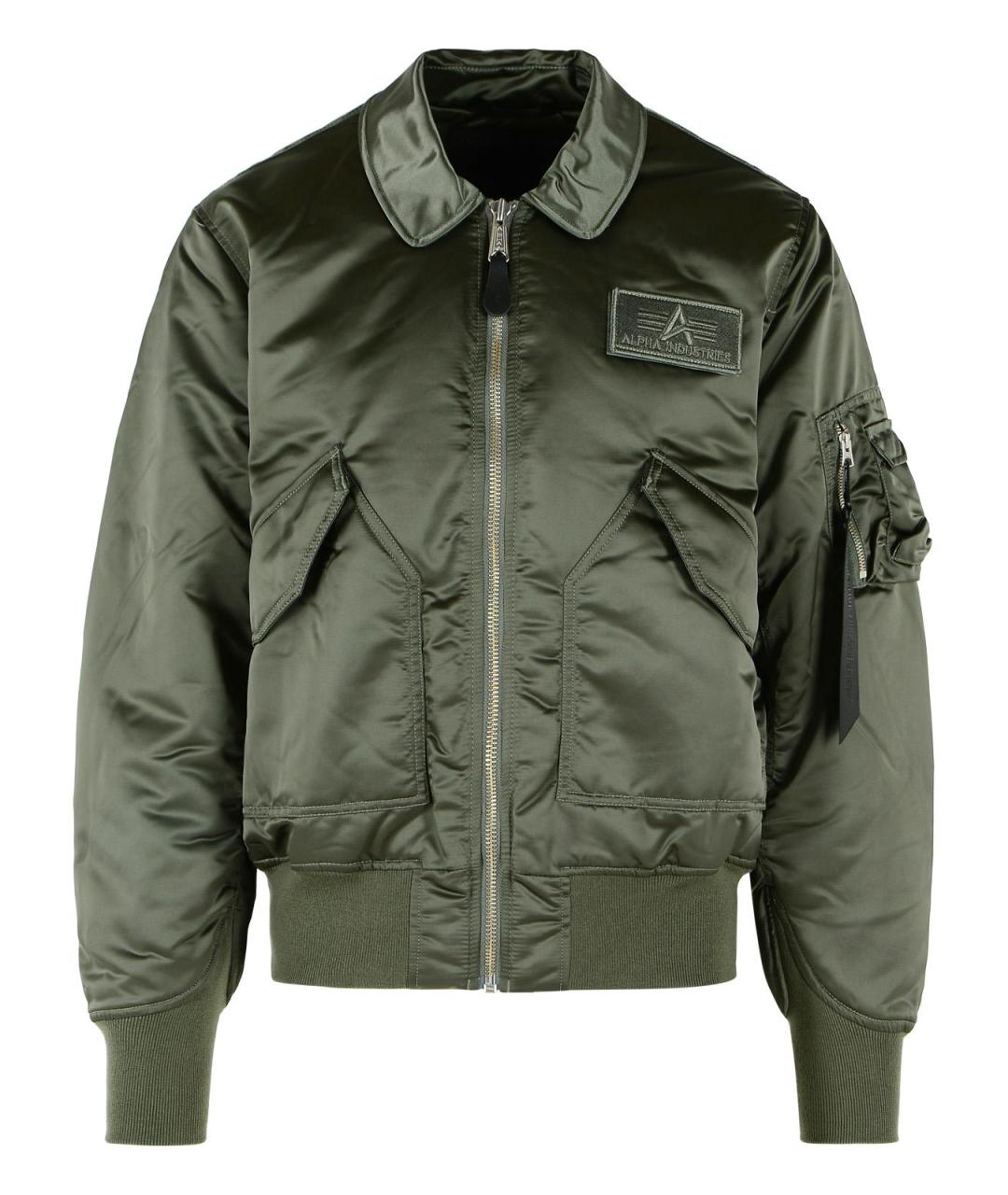 ALPHA INDUSTRIES Зеленая нейлоновая куртка, фото 1