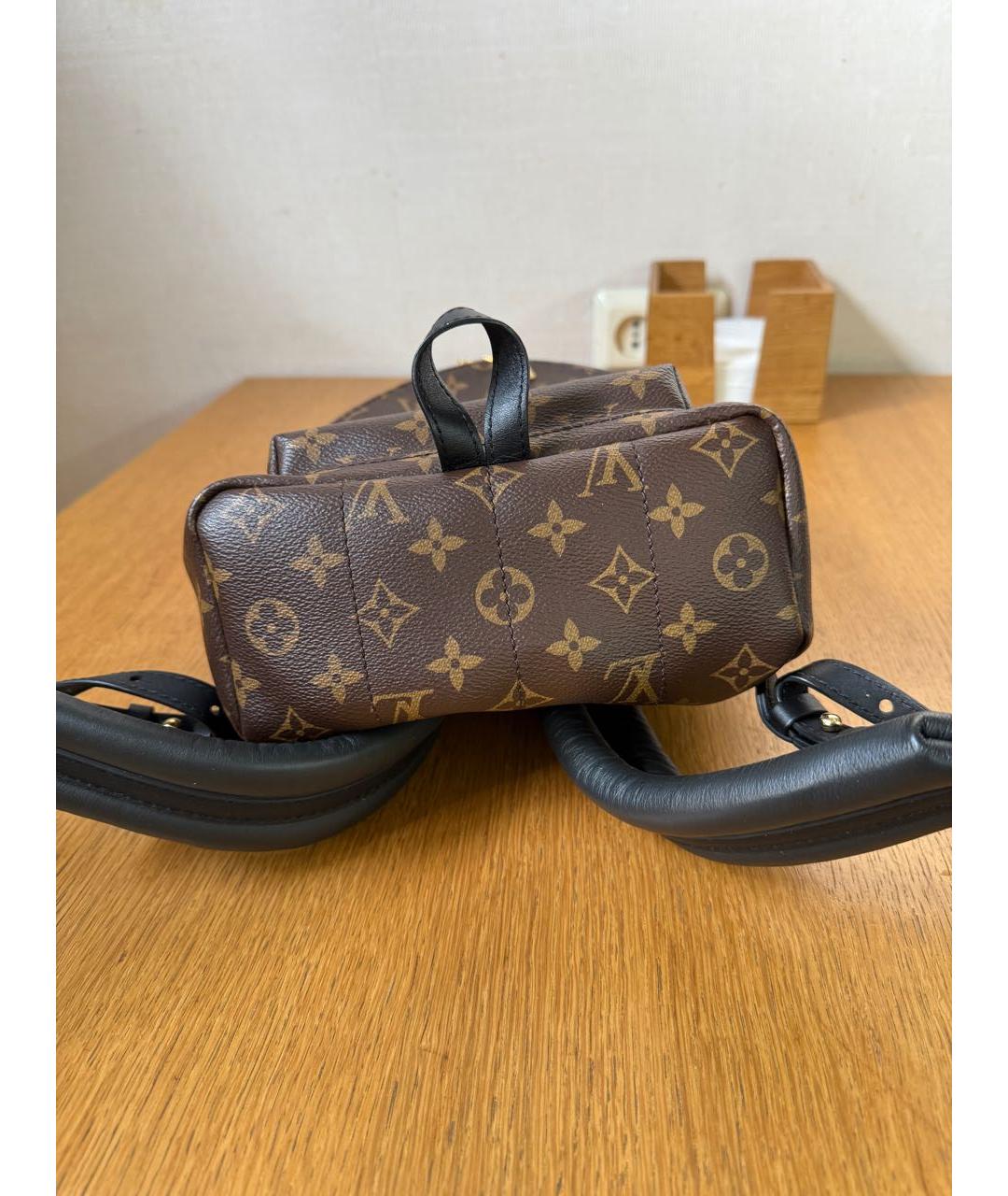 LOUIS VUITTON Коричневый кожаный рюкзак, фото 4
