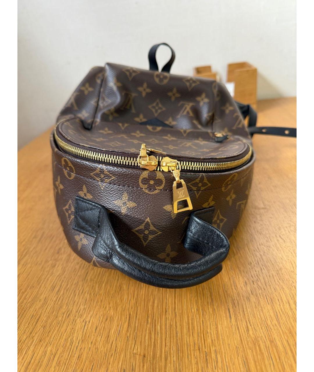 LOUIS VUITTON Коричневый кожаный рюкзак, фото 3