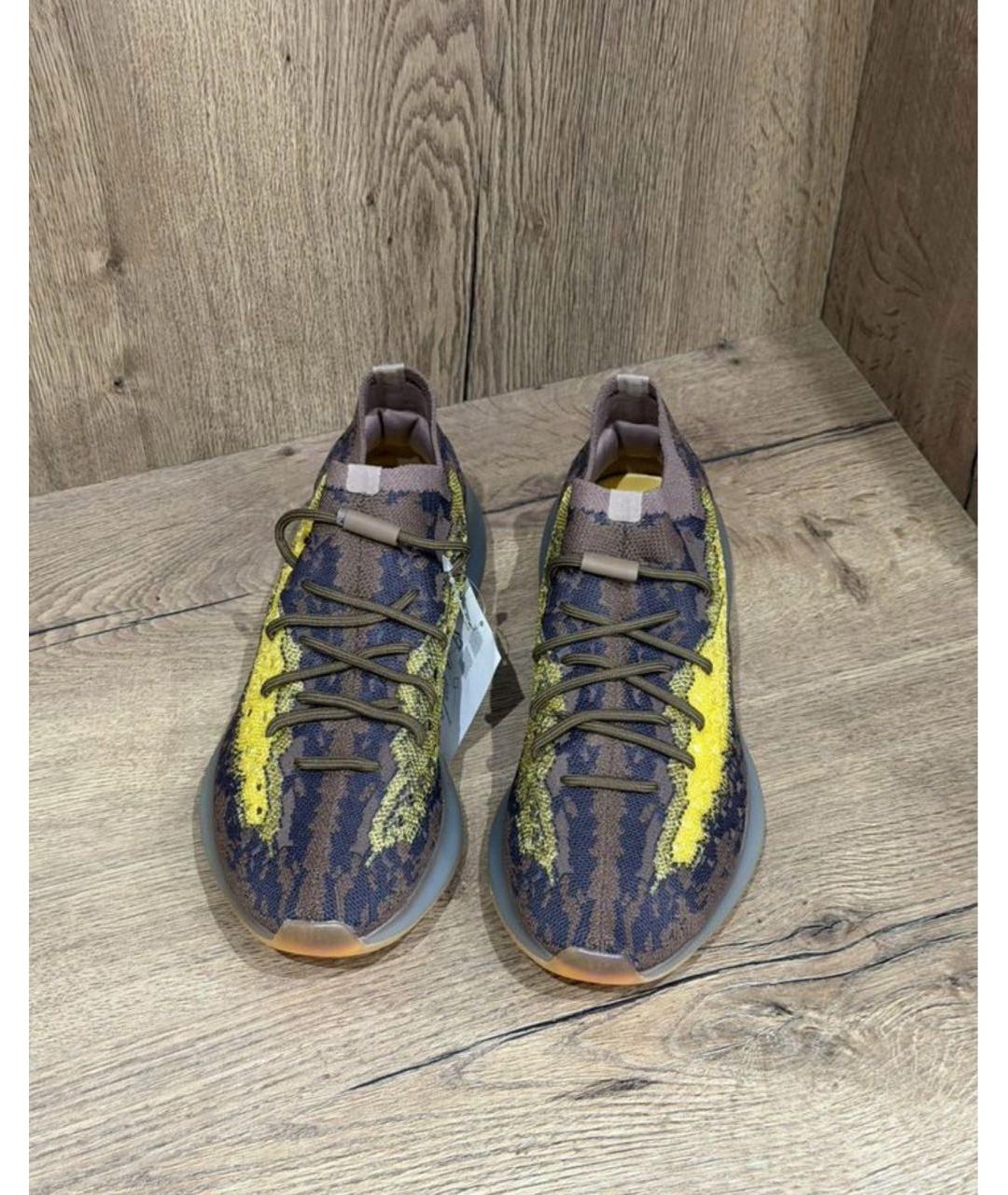 YEEZY Коричневые текстильные низкие кроссовки / кеды, фото 8