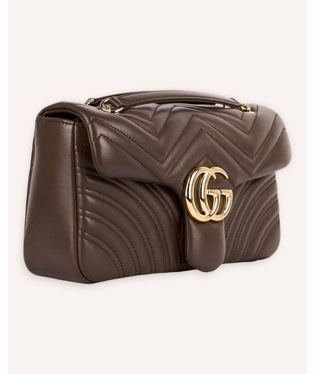 GUCCI Коричневая кожаная сумка через плечо, фото 3