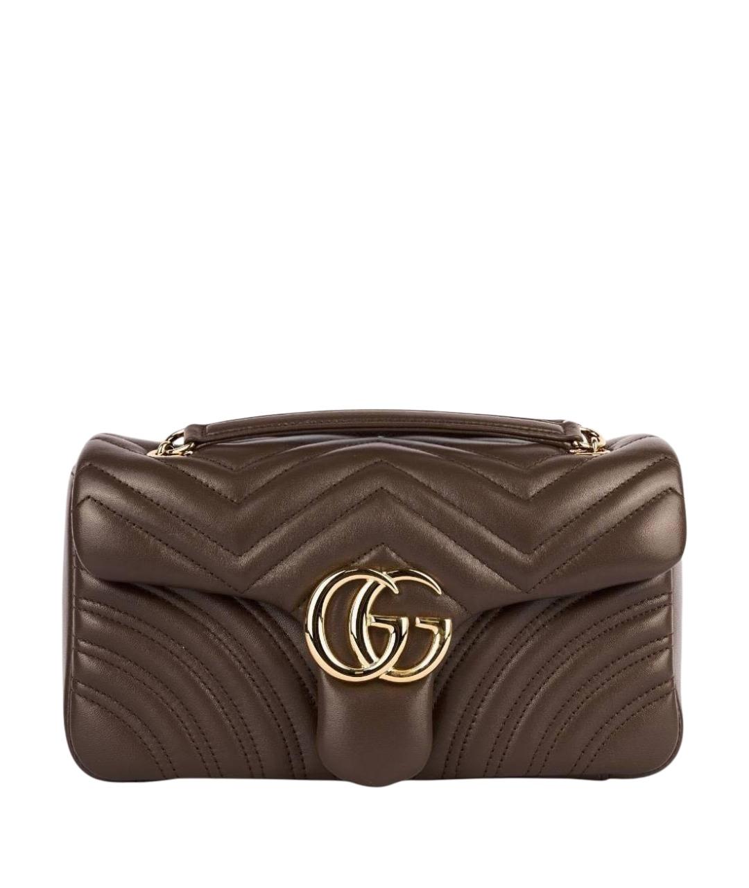 GUCCI Коричневая кожаная сумка через плечо, фото 1