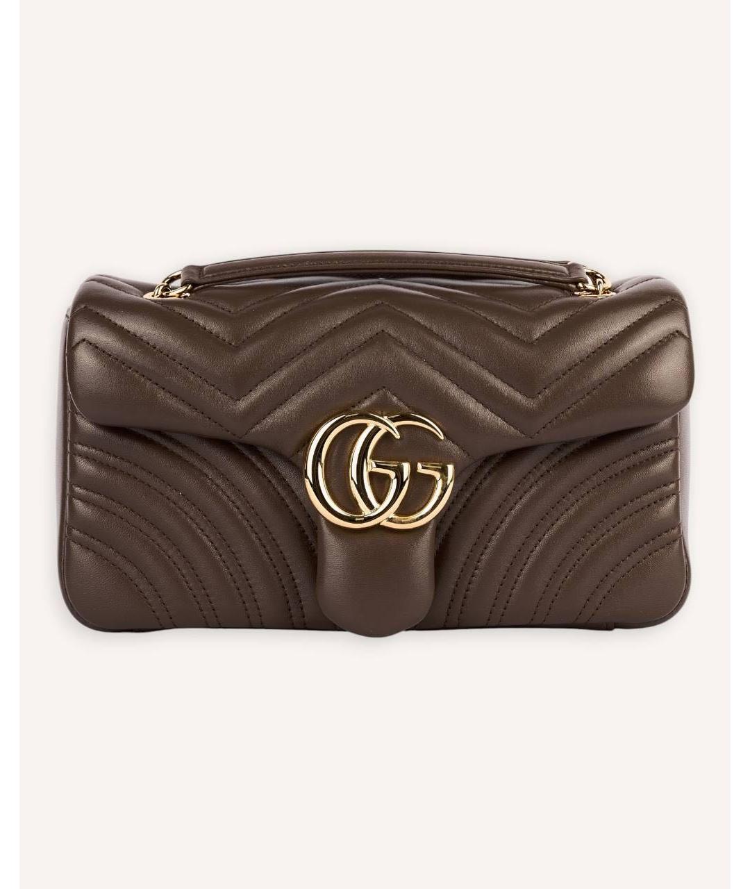 GUCCI Коричневая кожаная сумка через плечо, фото 8