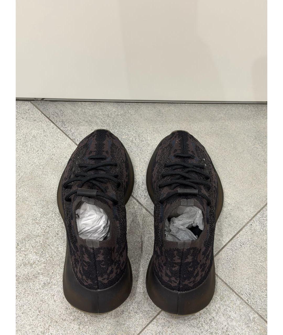 YEEZY Черные текстильные кроссовки, фото 3