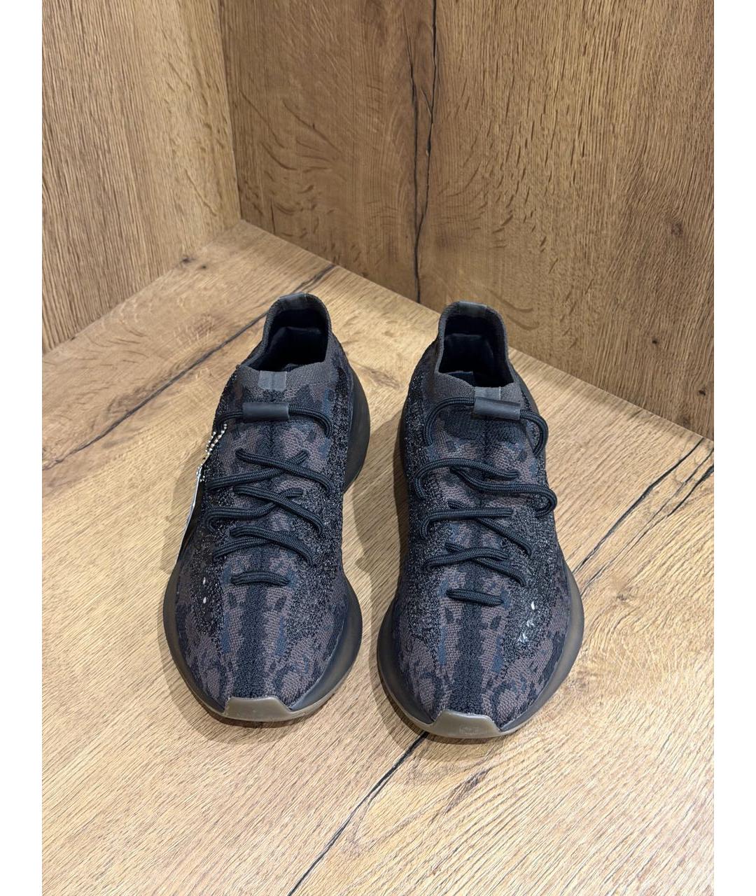 YEEZY Черные текстильные кроссовки, фото 7