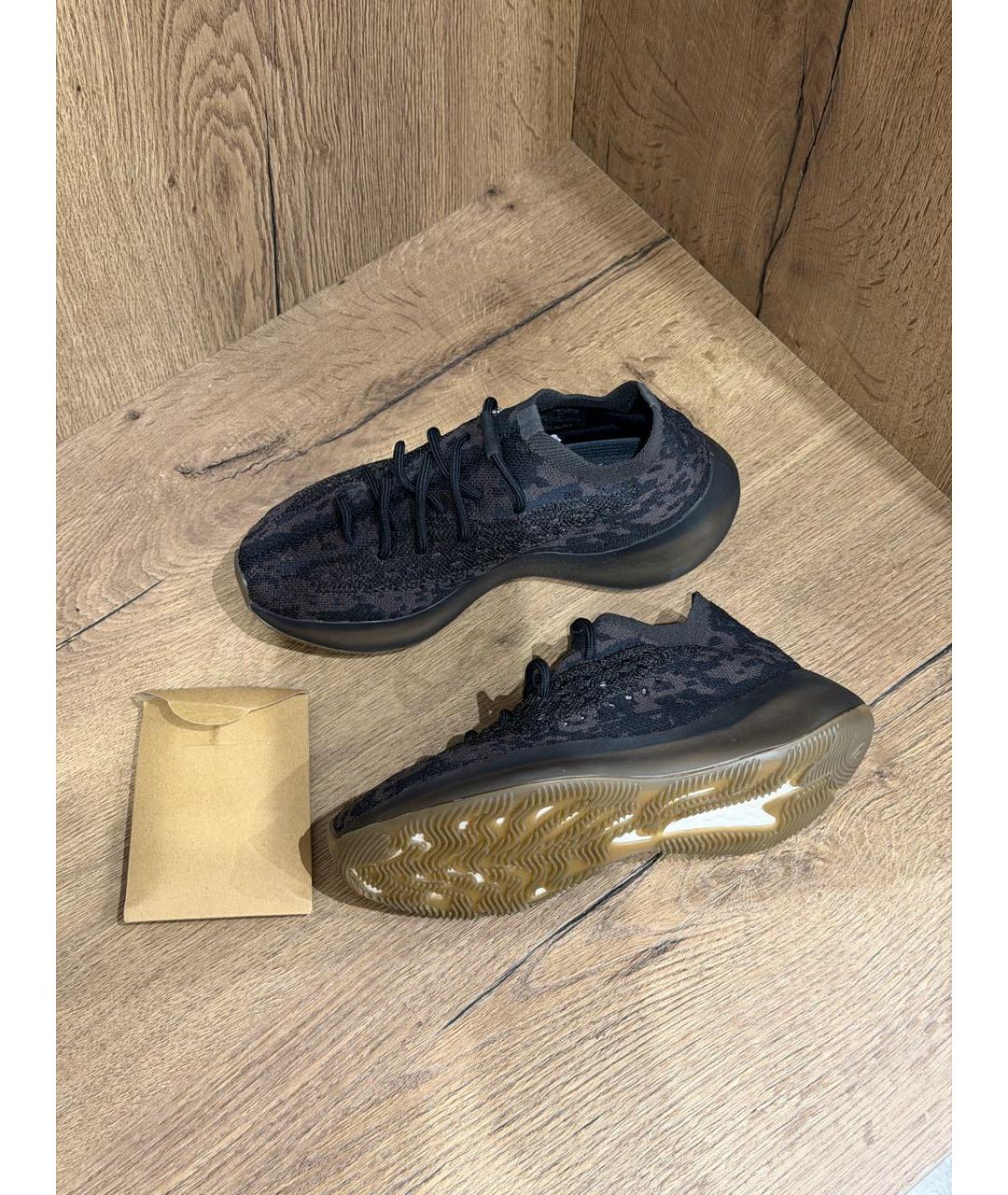 YEEZY Черные текстильные кроссовки, фото 5
