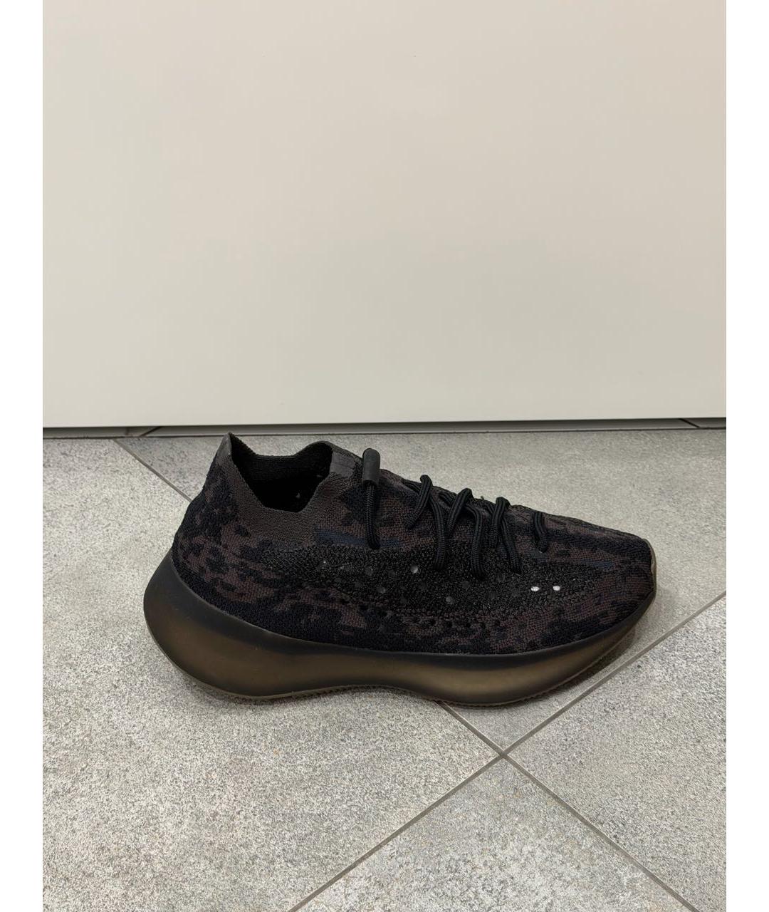 YEEZY Черные текстильные кроссовки, фото 9