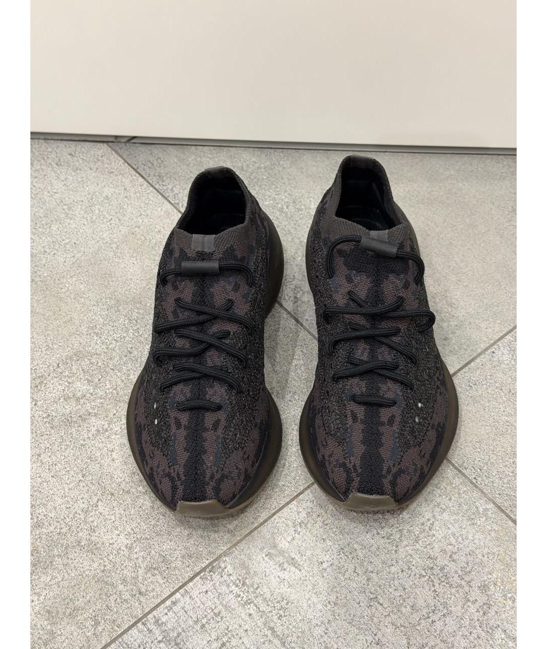 YEEZY Черные текстильные кроссовки, фото 2
