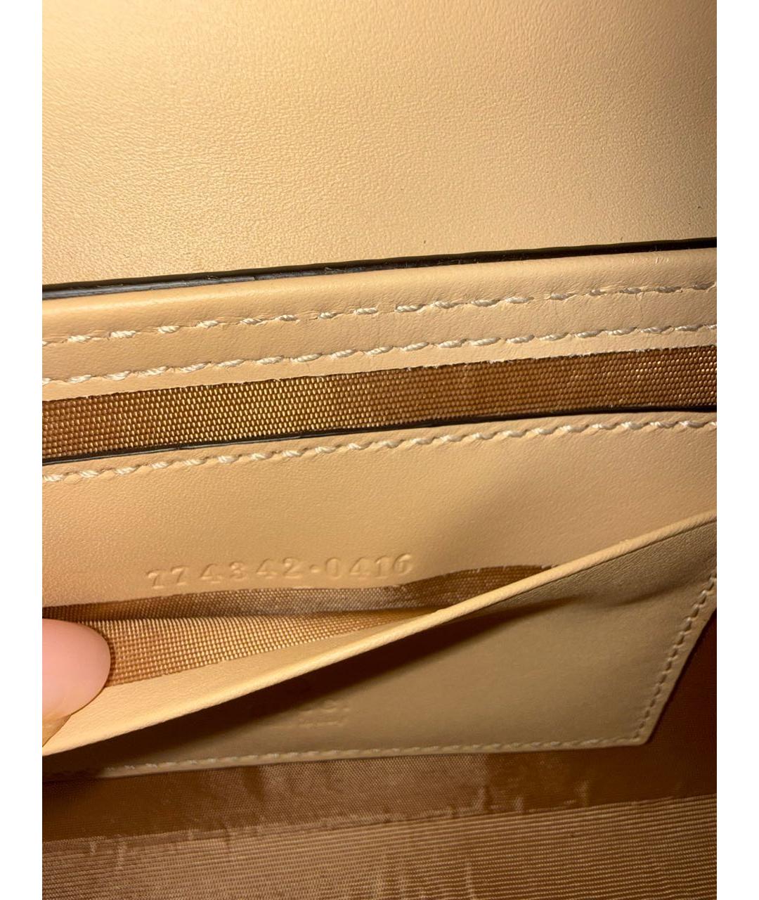 GUCCI Бежевая сумка через плечо из канвы, фото 8