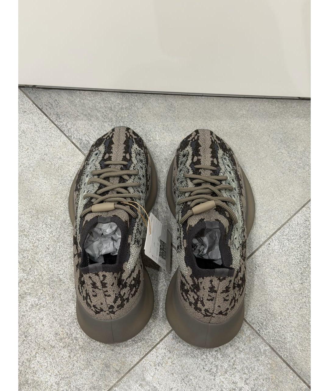 YEEZY Серые текстильные кроссовки, фото 3