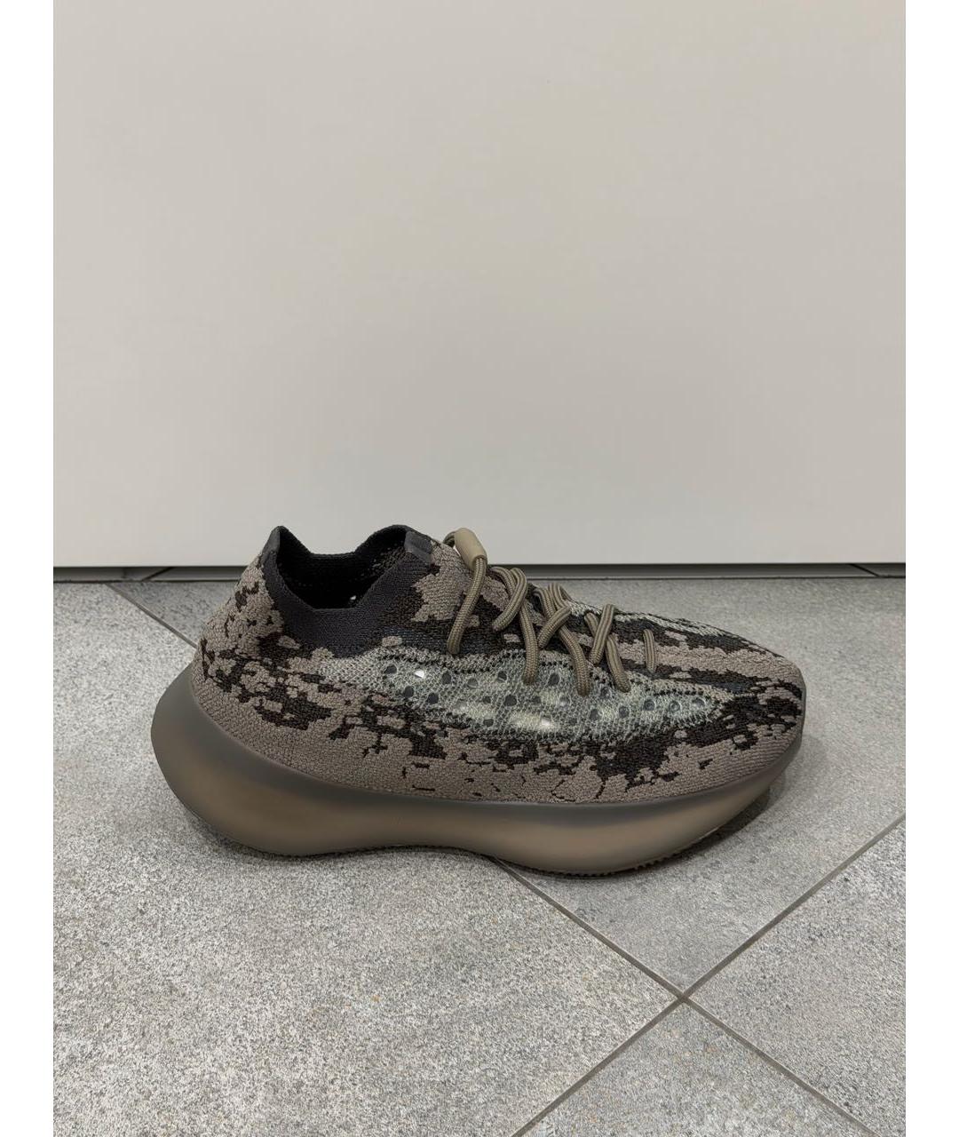 YEEZY Серые текстильные кроссовки, фото 9